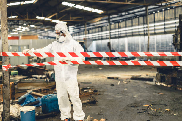 Professional Drug Lab Cleanup technician working in Holbrook, NY